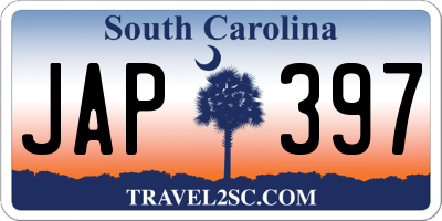 SC license plate JAP397