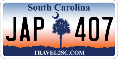 SC license plate JAP407