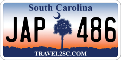 SC license plate JAP486