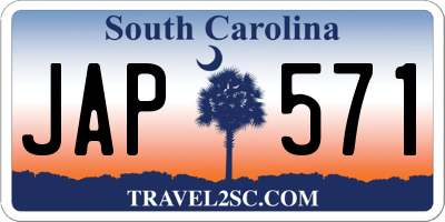 SC license plate JAP571