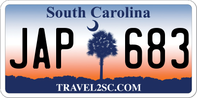 SC license plate JAP683