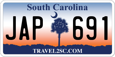 SC license plate JAP691