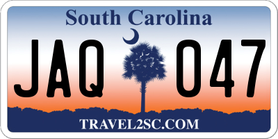 SC license plate JAQ047