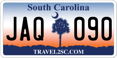 SC license plate JAQ090