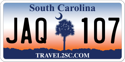 SC license plate JAQ107