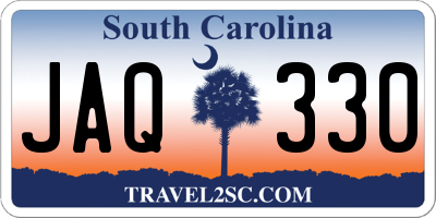 SC license plate JAQ330