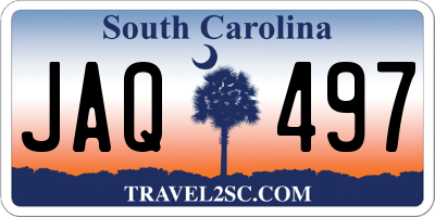 SC license plate JAQ497
