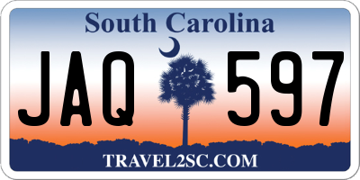SC license plate JAQ597