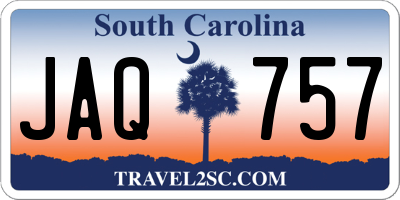SC license plate JAQ757