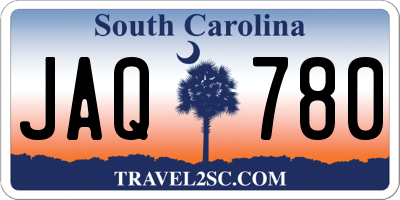SC license plate JAQ780