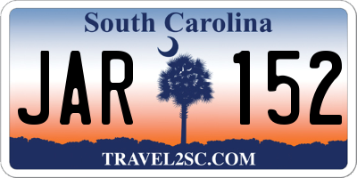 SC license plate JAR152