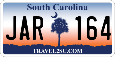 SC license plate JAR164