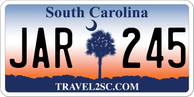 SC license plate JAR245