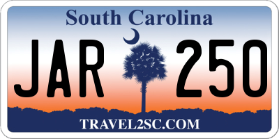 SC license plate JAR250