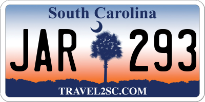SC license plate JAR293