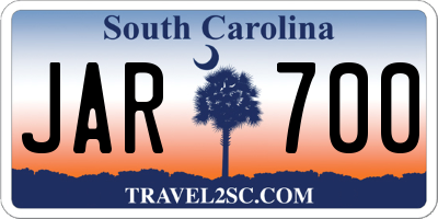 SC license plate JAR700