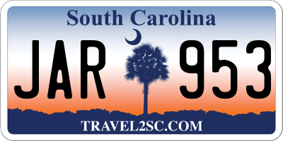 SC license plate JAR953