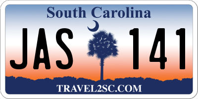 SC license plate JAS141