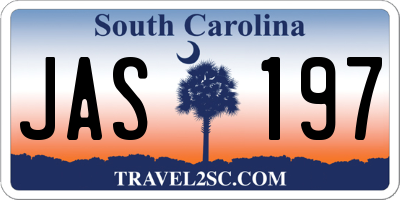 SC license plate JAS197