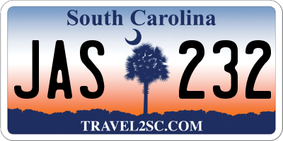 SC license plate JAS232