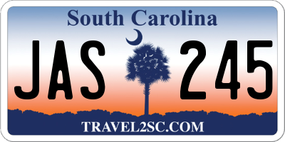 SC license plate JAS245