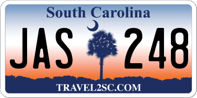 SC license plate JAS248