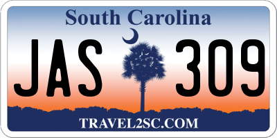 SC license plate JAS309