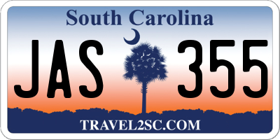 SC license plate JAS355