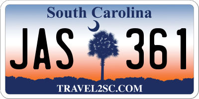 SC license plate JAS361