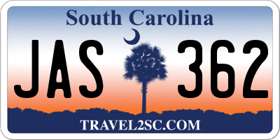 SC license plate JAS362
