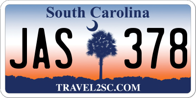 SC license plate JAS378