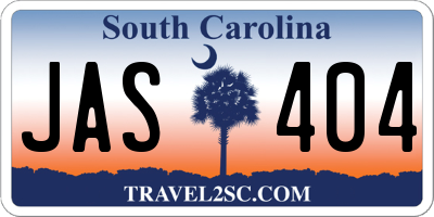 SC license plate JAS404