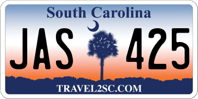 SC license plate JAS425