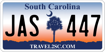 SC license plate JAS447