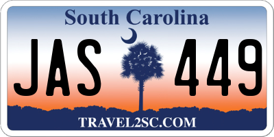 SC license plate JAS449