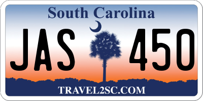 SC license plate JAS450