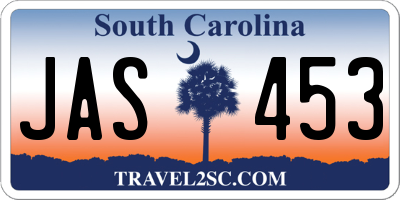 SC license plate JAS453