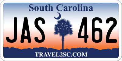 SC license plate JAS462