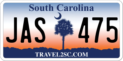 SC license plate JAS475