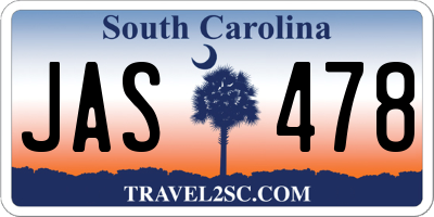 SC license plate JAS478
