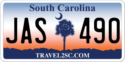 SC license plate JAS490