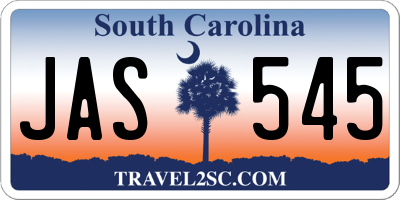 SC license plate JAS545