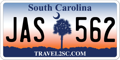 SC license plate JAS562