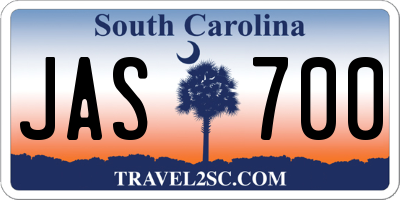 SC license plate JAS700