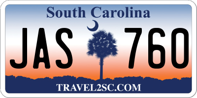 SC license plate JAS760