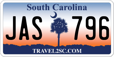 SC license plate JAS796