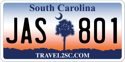SC license plate JAS801