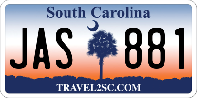 SC license plate JAS881