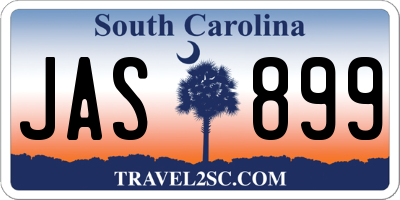 SC license plate JAS899