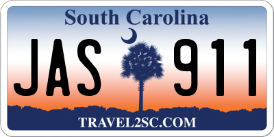 SC license plate JAS911